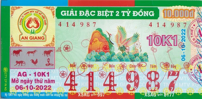 Mẫu vé xổ số An Giang và những thông tin cần biết về XSAG