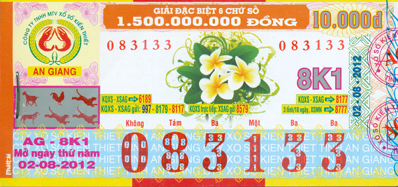 Mẫu vé xổ số An Giang và những thông tin cần biết về XSAG