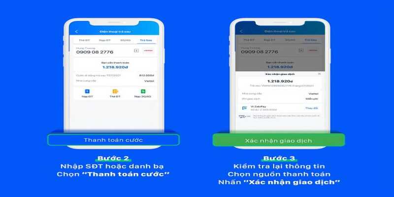 Cách thức giao dịch thông qua ứng dụng Viettel Pay