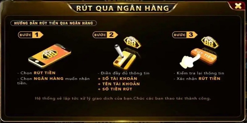 Lưu ý quan trọng khi thực hiện thao tác rút tiền Go88